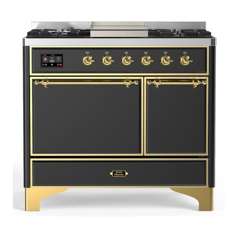 ILVE UMD40FQNR3MGG Majestic 40 in. Dual Fuel Range in Graphite Matte