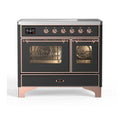 ILVE UMDI10NS3MGP Majestic II 40 inch Induction Range with 6 Elements, Booster Function, Bridge Control, Residual Heat Indicator (Triple Glass Door, Graphite Matte, Copper)