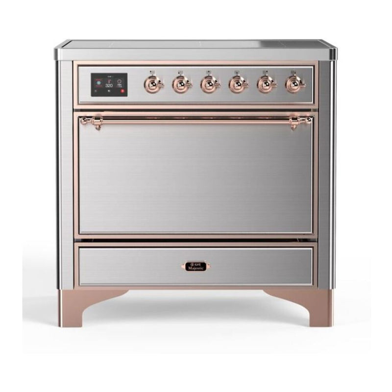 ILVE UMI09QNS3SSP Majestic II 36 in. Induction Range in Stainless Steel