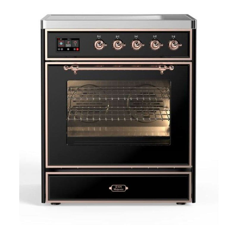 ILVE UMI30NE3BKP Majestic II 30 in. Induction Range in Glossy Black