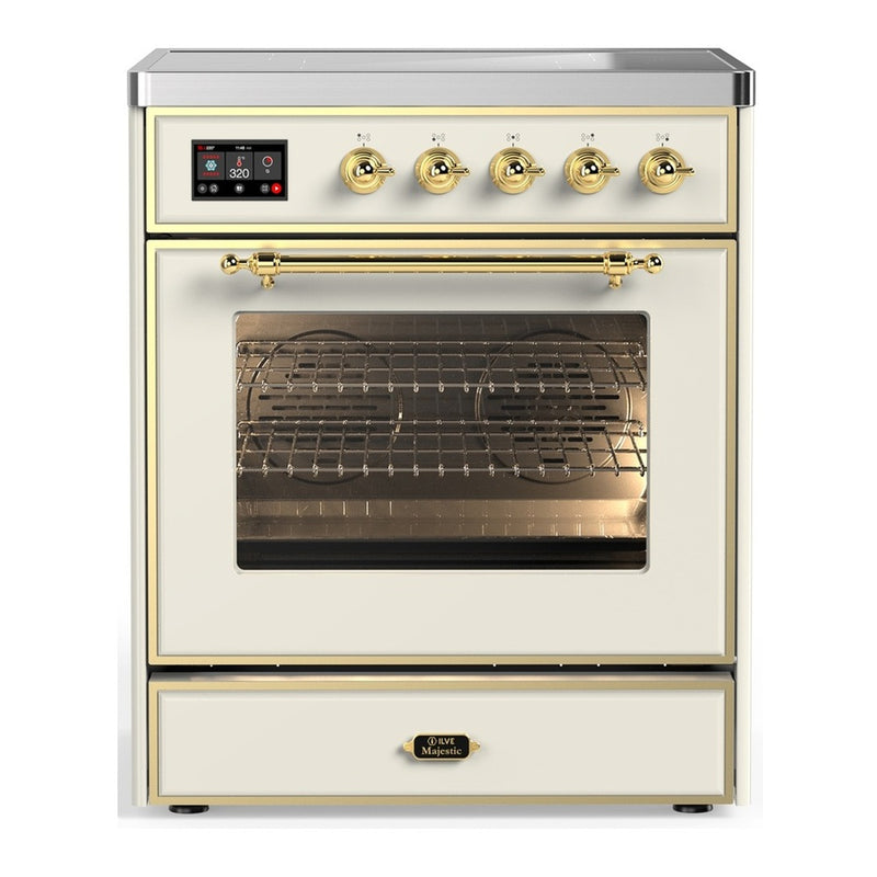ILVE UMIB30NR3AWG Majestic III 30 in. Induction Range in Antique White