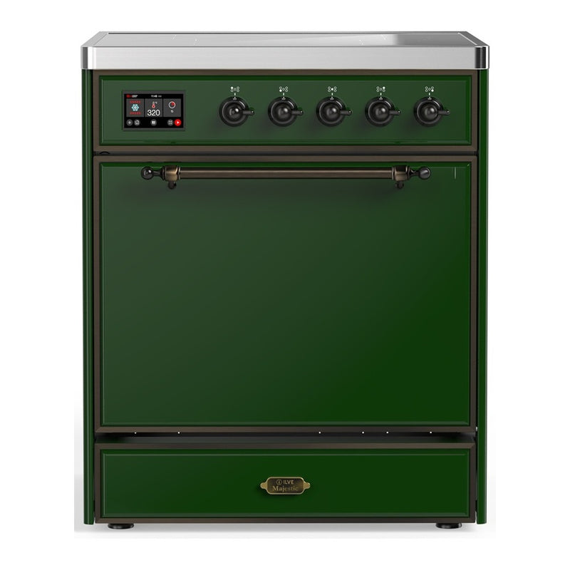 ILVE UMIB30QNR3EGB Majestic III 30 in. Induction Range in Emerald Green