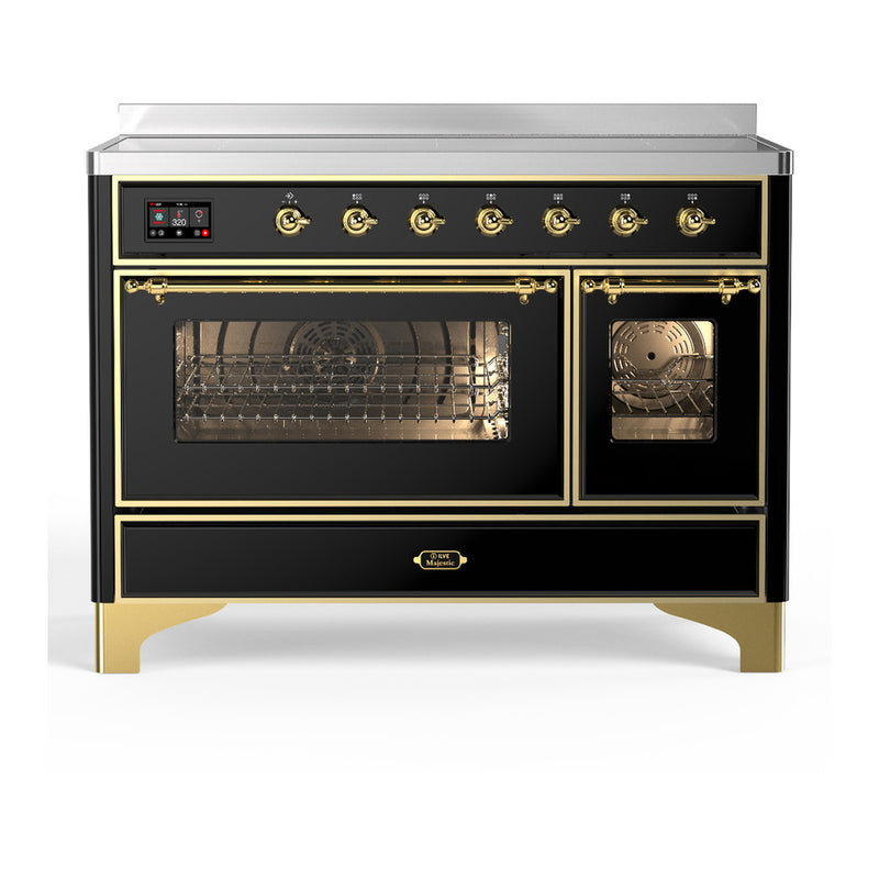 ILVE UMIB48NR3BKG Majestic III 48 in. Induction Range in Glossy Black
