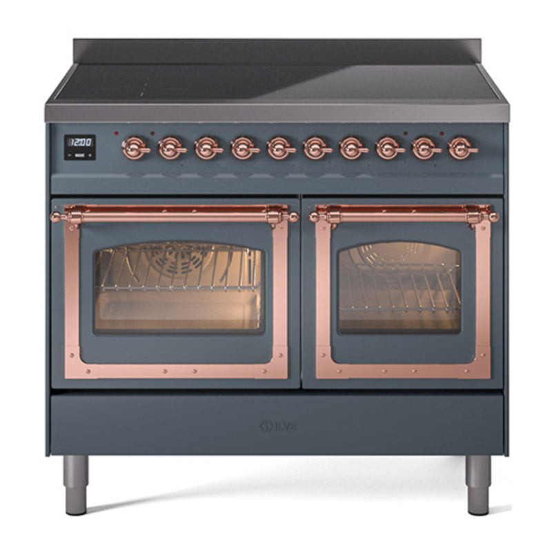 ILVE UNDI406NMPBGP Nostalgie II 40 in. Induction Range in Blue Grey