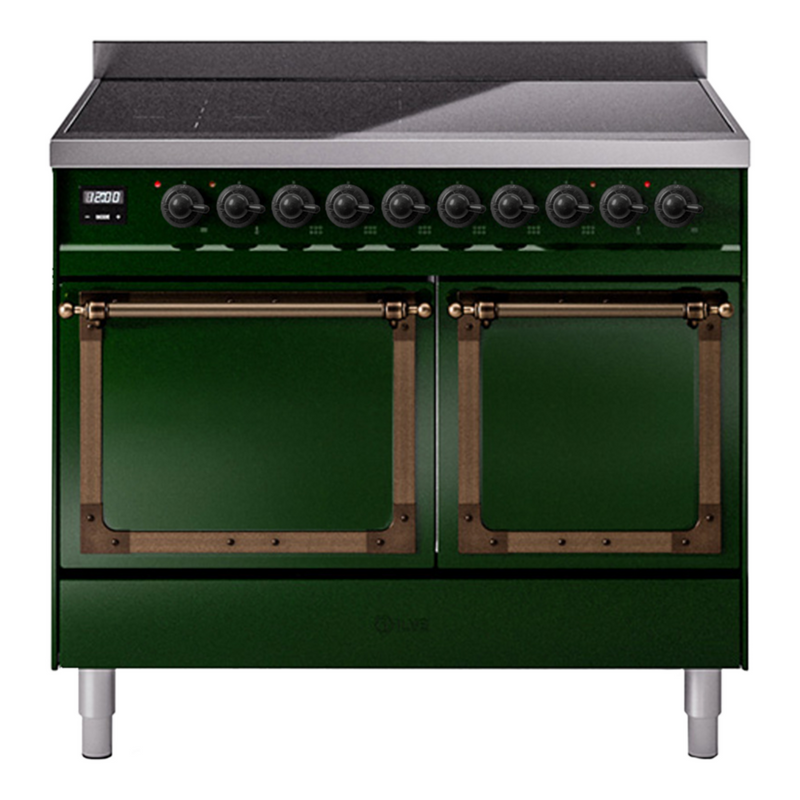 ILVE UNDI406QNMPEGB Nostalgie II 40 in. Induction Range in Emerald Green