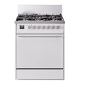 ILVE UP30QMPWH Professional Plus II 30 inch Dual Fuel Range (Natural Gas, Solid Door, White)