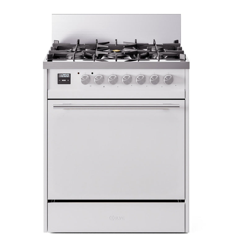 ILVE UP30QMPWH Professional Plus II 30 in. Dual Fuel Range in White