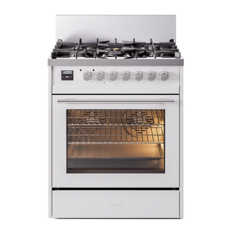 ILVE UP30WMPWH Professional Plus II 30 in. Dual Fuel Range in White