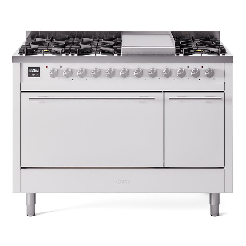 ILVE UP48FQMPWH Professional Plus II 48 in. Dual Fuel Range in White