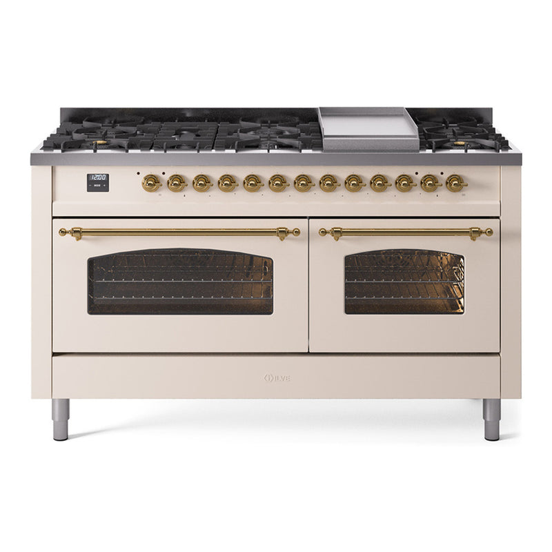 ILVE UP60FNMPAWG Nostalgie II 60 in. Dual Fuel Range in Antique White