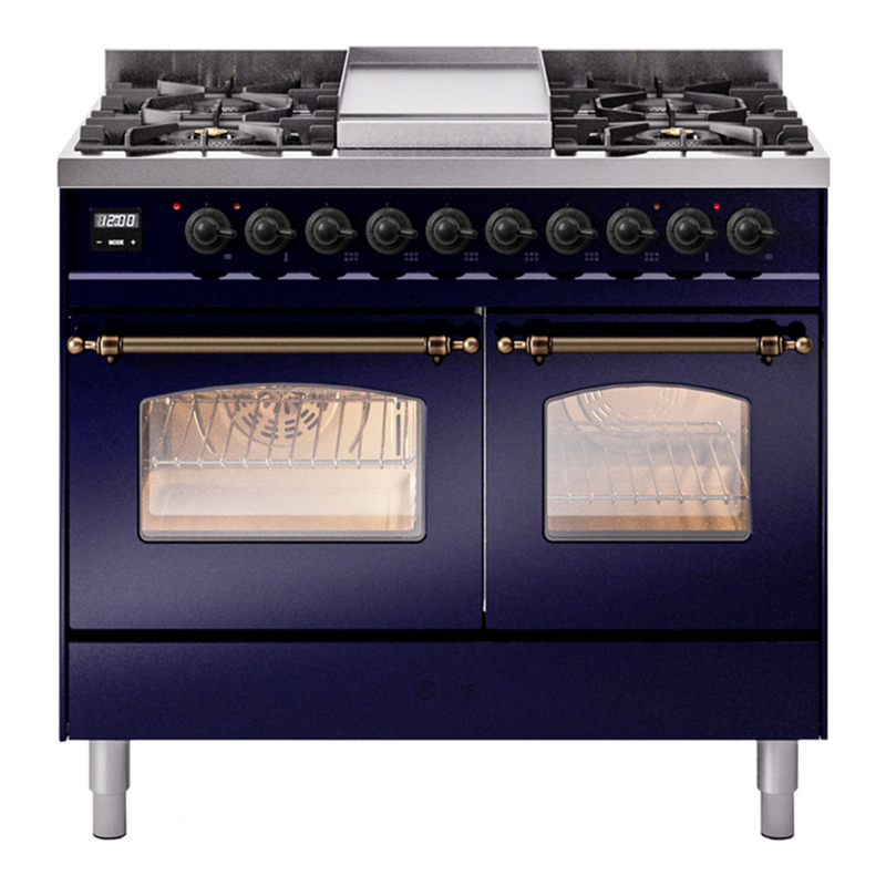 ILVE UPD40FNMPMBBLP Nostalgie II 40 in. Dual Fuel Range in Midnight Blue