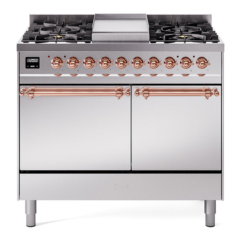 ILVE UPD40FQNMPSSP Nostalgie II 40 in. Dual Fuel Range in Stainless Steel