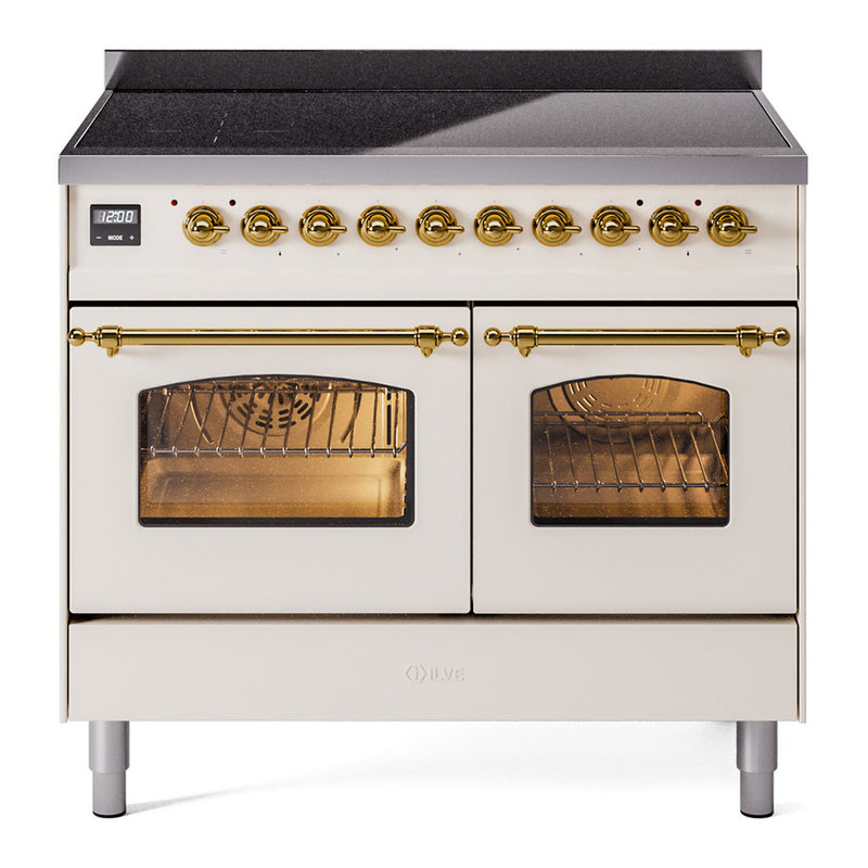 ILVE UPDI406NMPAWG Nostalgie 40 in. Induction Range in Antique White
