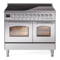 ILVE UPDI406NMPSSC Nostalgie II 40 inch Induction Range with 6 Elements (Triple Glass Door, Stainless Steel, Chrome)