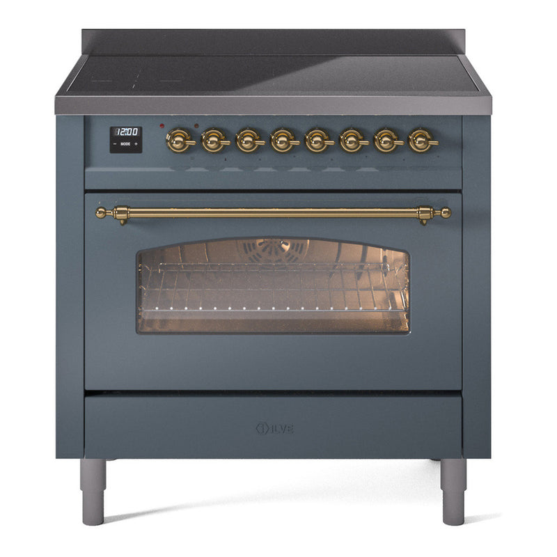 ILVE UPI366NMPBGG Nostalgie II 36 in. Induction Range in Blue Grey