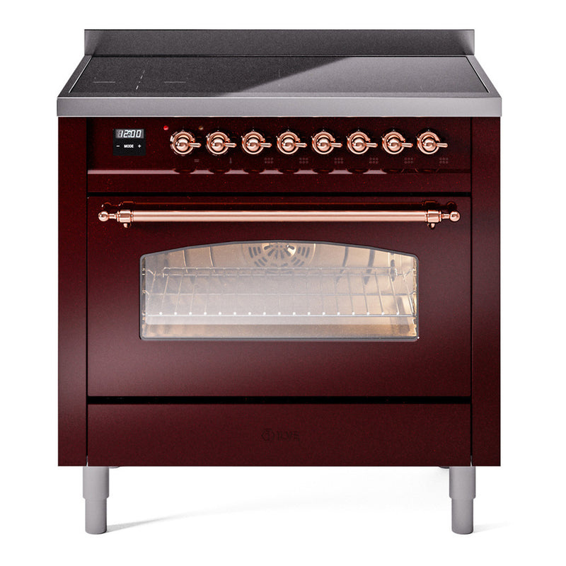 ILVE UPI366NMPBUP Nostalgie 36 in. Induction Range in Burgundy
