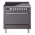 ILVE UPI366QMPMG Professional Plus II 36 inch Induction Range (Solid Door, Graphite Matte)