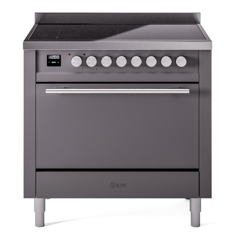 ILVE UPI366QMPMG Professional Plus II 36 in. Induction Range in Graphite Matte