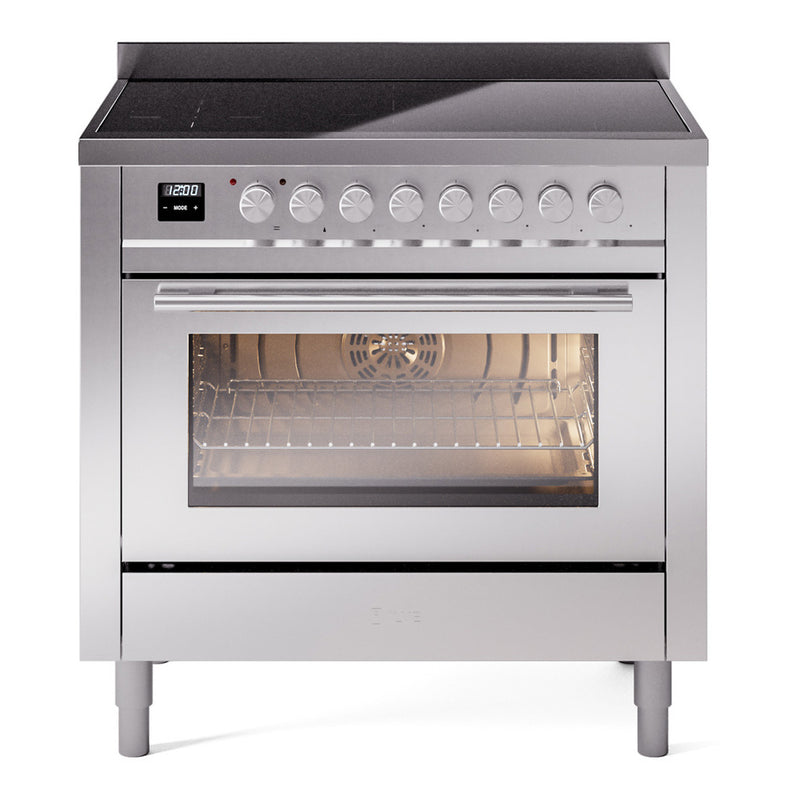 ILVE UPI366WMPSS Professional Plus II 36 in. Induction Range in Stainless Steel
