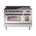 ILVE UPI486NMPSSB Nostalgie II 48 inch Induction Range with 6 Elements (Triple Glass Door, Stainless Steel, Burnished)
