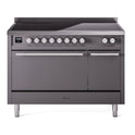 ILVE UPI486QMPMG Professional Plus II 48 inch Induction Range (Solid Door, Graphite Matte)