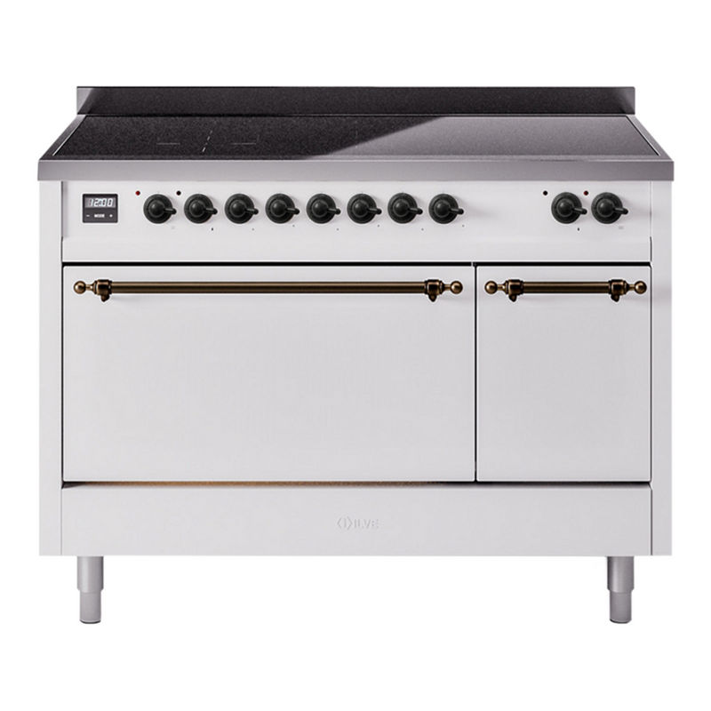 ILVE UPI486QNMPWHB Nostalgie II 48 in. Induction Range in White