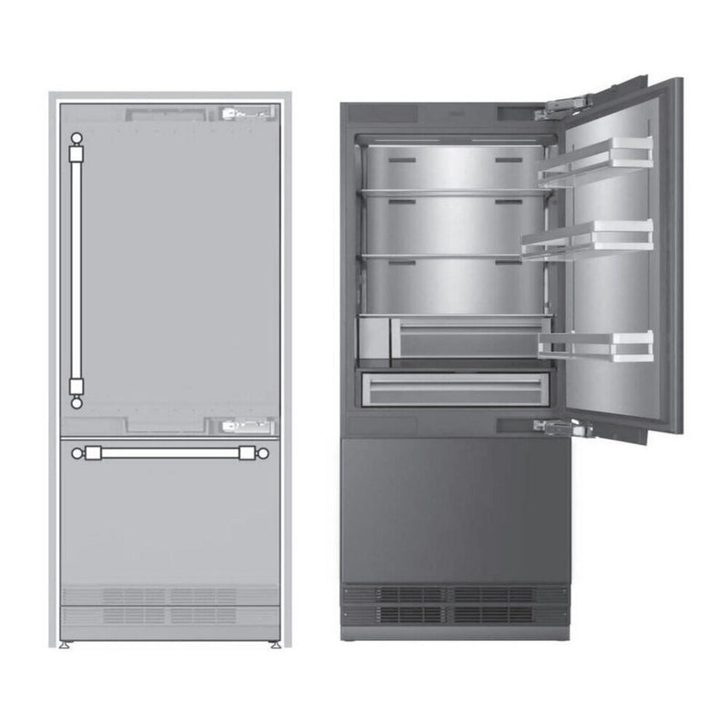 ILVE URBM30SIWPRY 30 inch Built-In Bottom Freezer Refrigerator with 16 cu. ft. Capacity, Reversible Door, Energy Star, Sabbath Mode