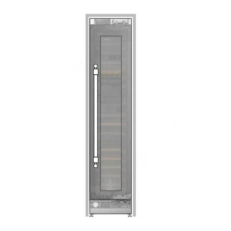 ILVE UWFC18BNNPRY 18 inch Built-In Triple Zone Wine Column with 68 Bottle Capacity, in Panel Ready