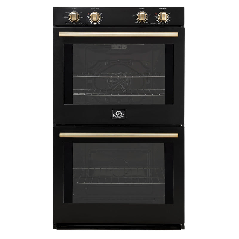 Forno 7100W Vomero 30 in. Double Wall Oven in Black