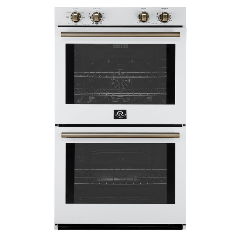 Forno 7100W Vomero 30 in. Double Wall Oven in White