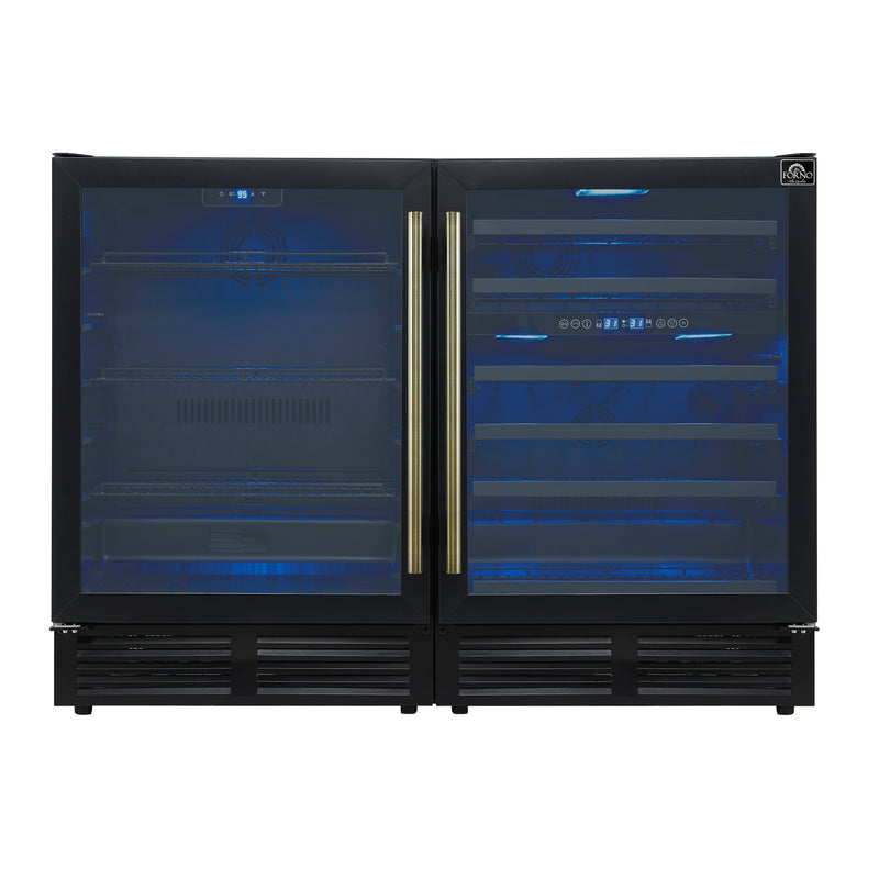 Forno FWCDR6699-48BLK 48 in. Wine & Beverage Cooler in Black