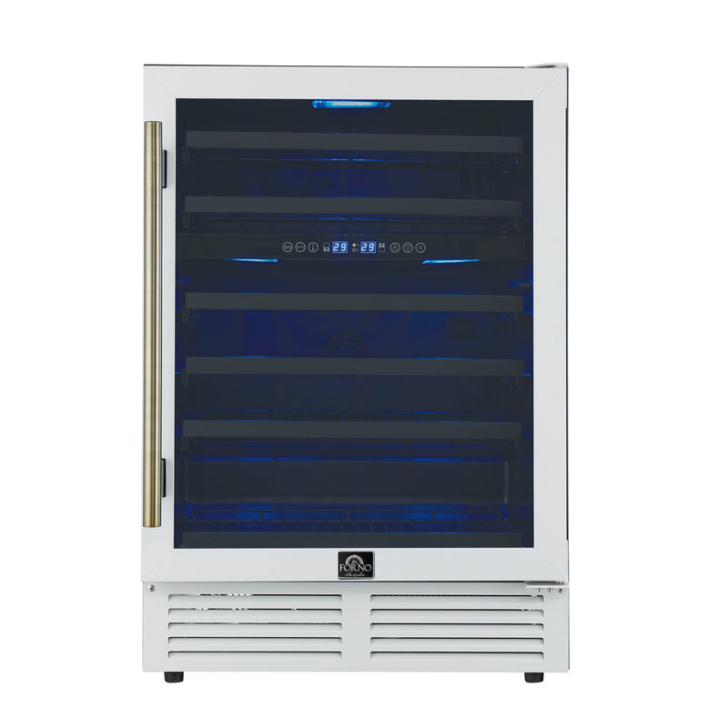 Forno FWCDR6634-24WHT 24 in. Dual Zone Wine Cooler in White