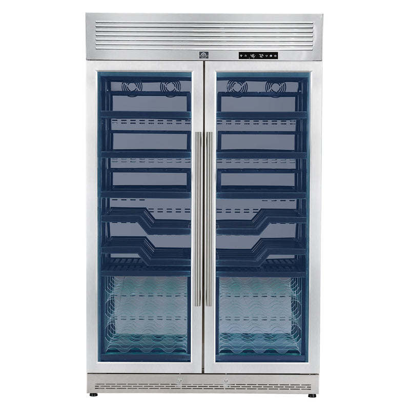 Forno FWCDR6610-48S 48 in. Wine & Beverage Cooler in Black