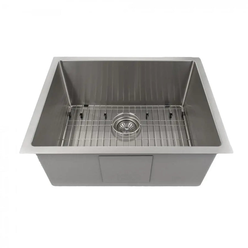 ZLINE 23 in. Meribel Undermount Single Bowl Stainless Steel Kitchen Sink with Bottom Grid (SRS-23) Zline