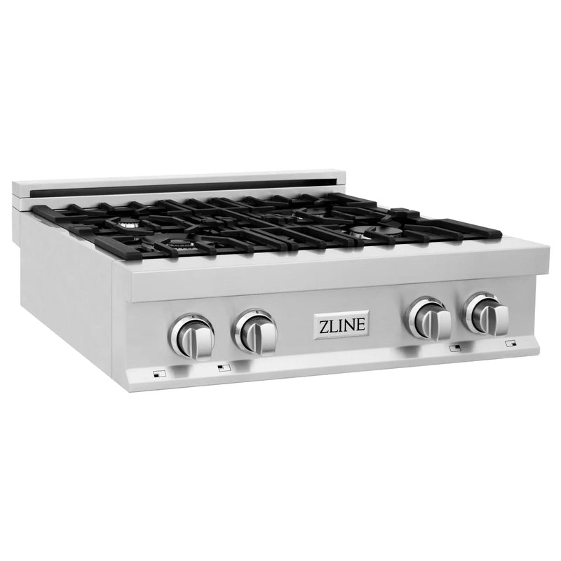 ZLINE 30 in. Legacy Gas Rangetop with 4 Burners and Porcelain Cooktop in Stainless Steel (RT30) Zline