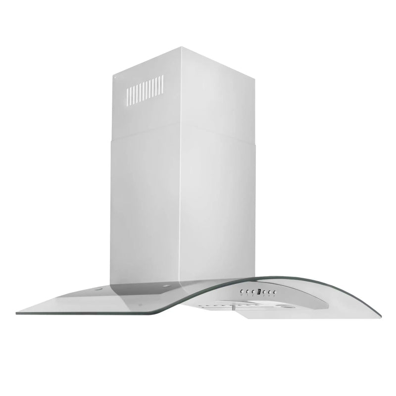 ZLINE 30" Convertible Vent Convertible Vent Wall Mount Range Hood in Stainless Steel & Glass (KN4-30) Zline