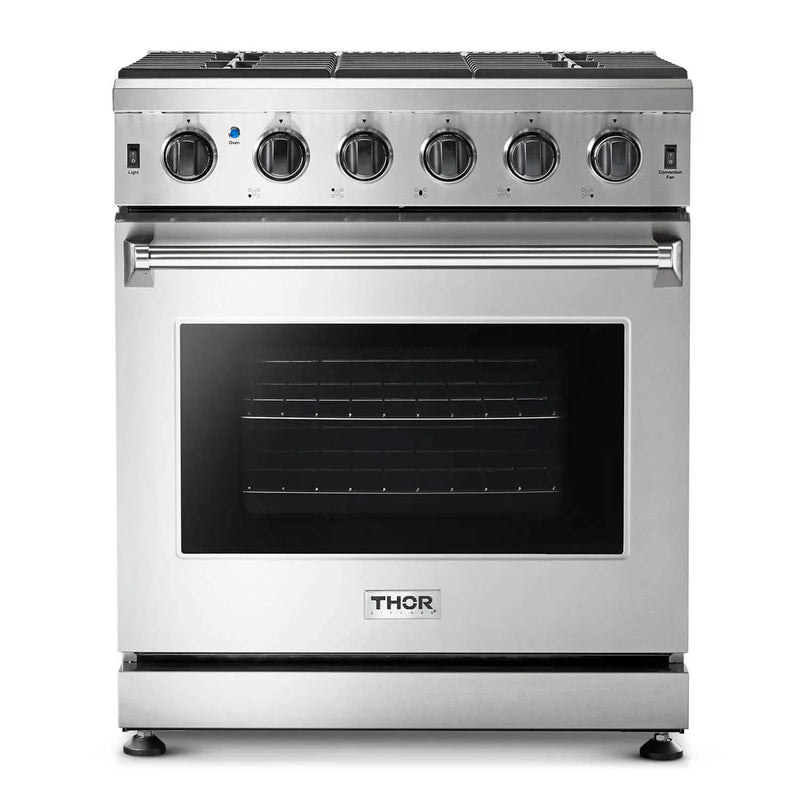 Thor Kitchen 30-Inch 4.55 cu. ft. Professional Gas Range in Stainless Steel (LRG Thor
