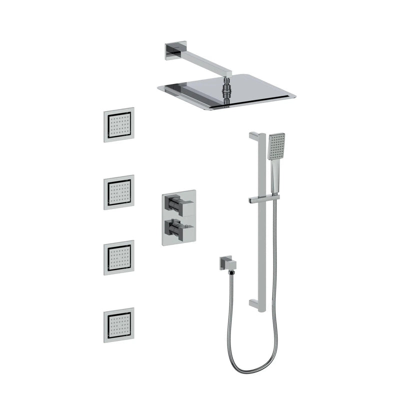 ZLINE Crystal Bay Thermostatic Shower System with Body Jets, color options available (CBY-SHS-T3) Zline