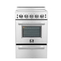 Forno 24-Inch Pro-Style Electric Range with 4 Burners in Stainless Steel (FFSEL6)