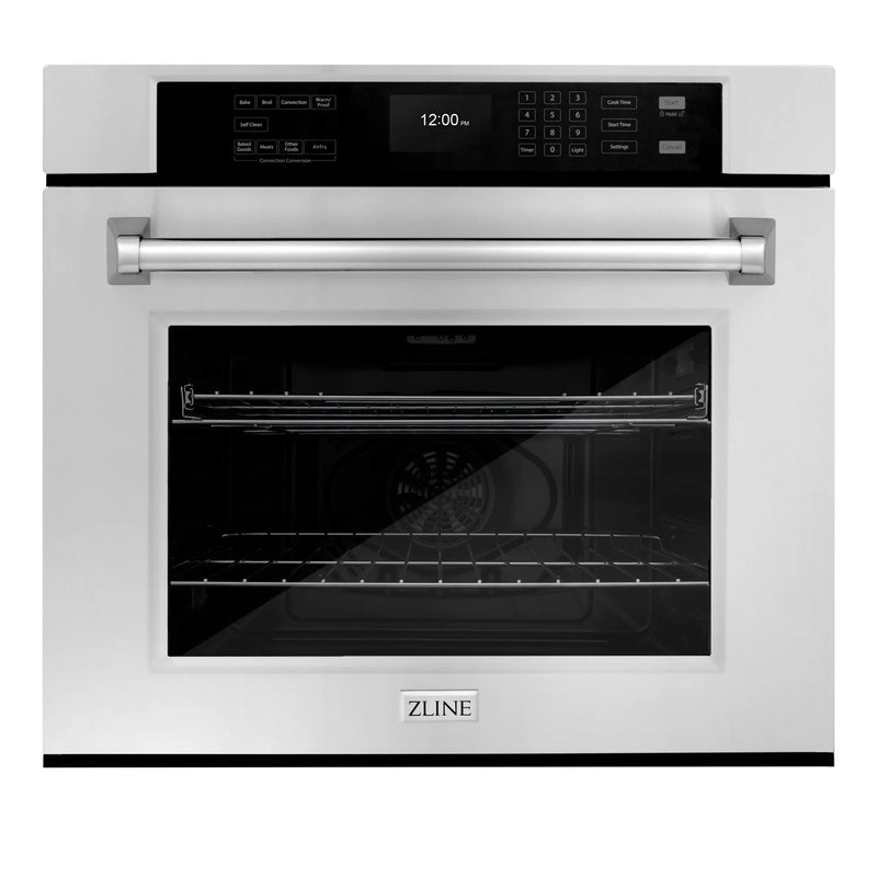 ZLINE 30 in. Professional True Convection Single Wall Oven with Air Fry and Self Clean in Stainless Steel (WAS-30) Zline