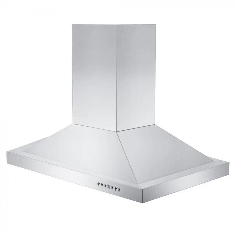 36 in. Ducted Island Mount Range Hood with Single Remote Blower in Stainless Steel (GL2i-RS-36-400) Zline