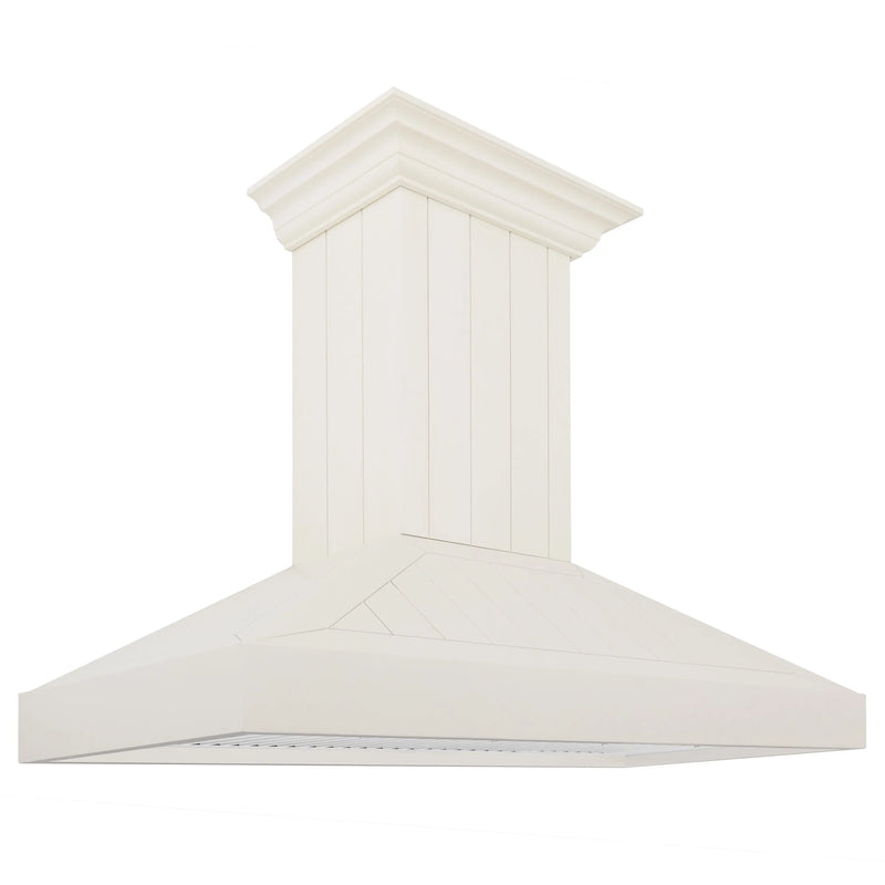 ZLINE 30" Ducted Vent Wooden Convertible Vent Wall Mount Range Hood in Cottage White (KPTT-30) Zline