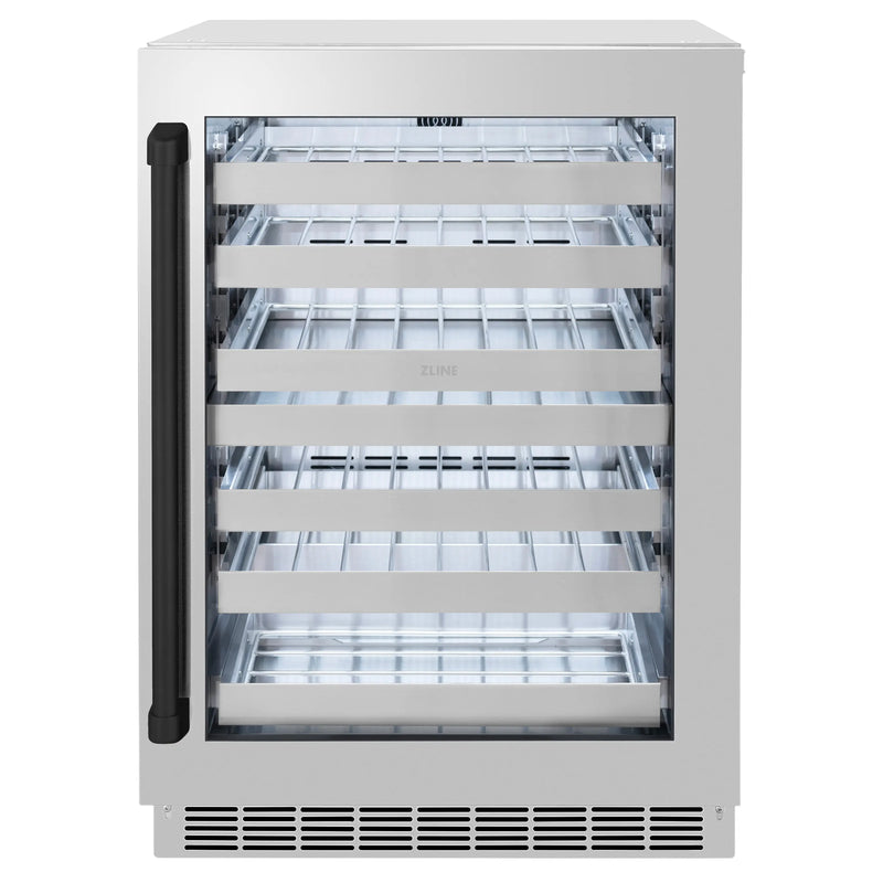 ZLINE 24 In. Touchstone Wine Cooler with Stainless Steel Glass Door and Matte Bl ZLINE Dealers