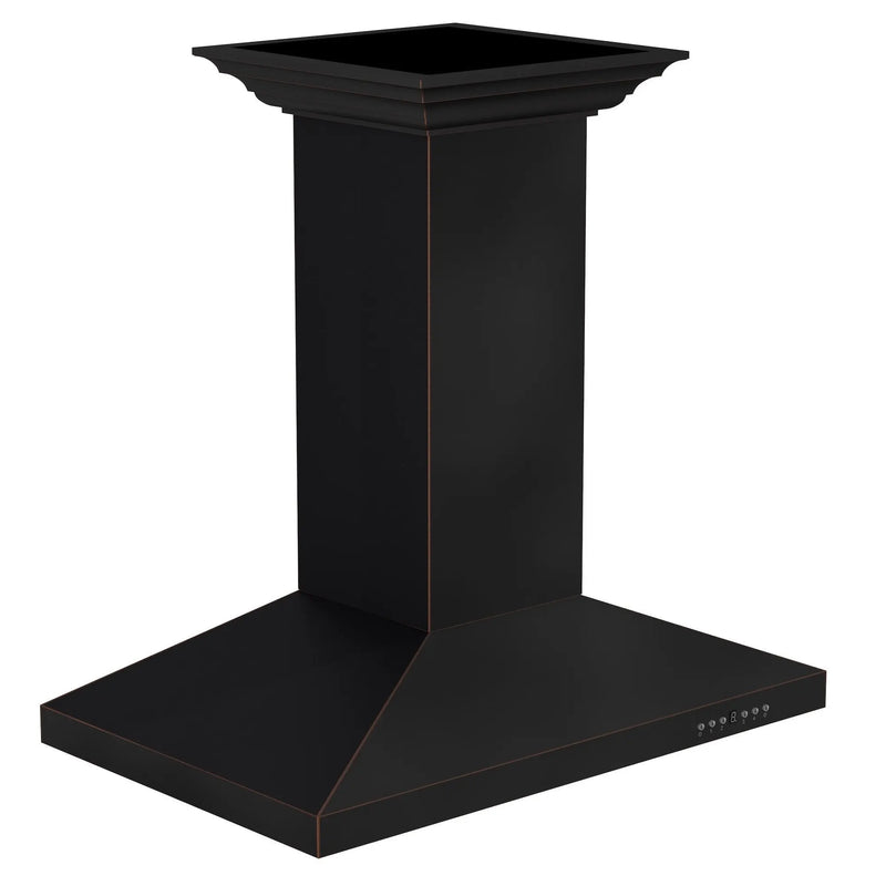 ZLINE 36 in. Designer Series Oil-Rubbed Bronze Convertible Vent Island Mount Range Hood (8KL3iB-36) Zline