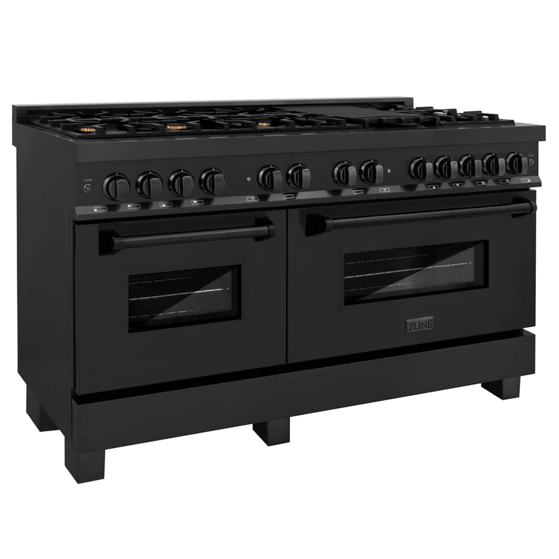 ZLINE 60 in. 7.4 cu. ft. Legacy Dual Fuel Range with 9 Burner Gas Cooktop and 2 Electric Convection Ovens Zline