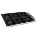 Estufa empotrable ZLINE de 36 pulgadas con 6 quemadores de gas y cubierta de porcelana negra (RC36-PBT)