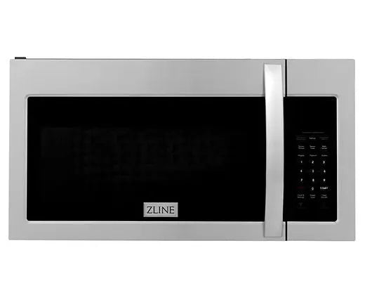 ZLINE 1.5 cu. ft. Over the Range Convection Microwave Oven in Black Stainless Steel with Modern Handle and Sensor Cooking (MWO-OTR-30-BS) Zline