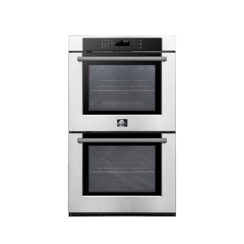 Forno Villarosa 30-Inch Convection Double Electric Wall Oven in Stainless Steel Forno