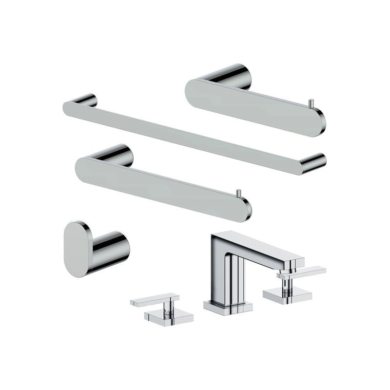 5 Piece Bathroom Faucet and Accessory Bundle(5BP-CBYACCF-CH) ZLINE Kitchen and Bath
