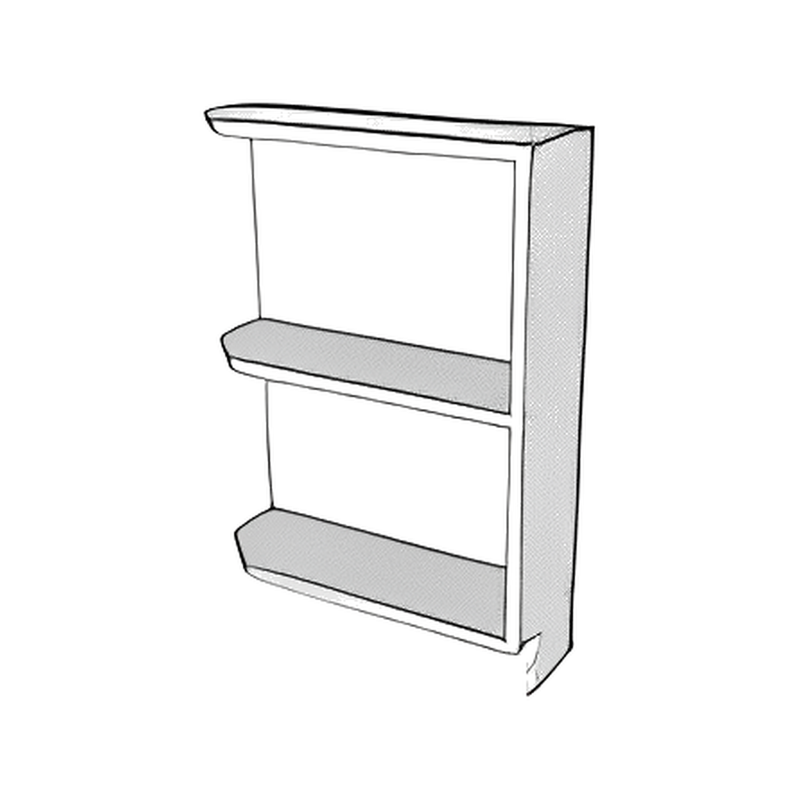 Matte Black Shaker 9" Base End Shelf Cabinet — cabinet drawing